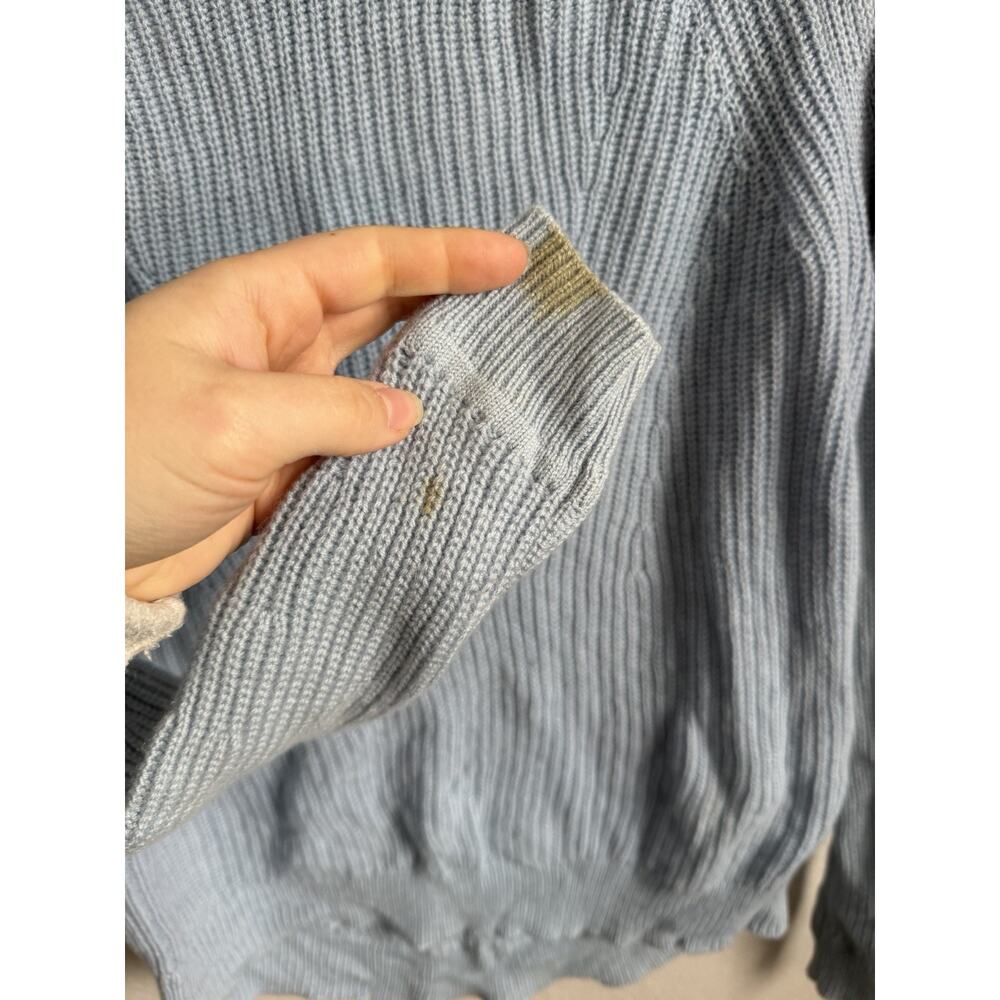 Vince Blue Wool Cashmere High Crewneck Sweater Womens S Classic Everyday - Picture 4 of 7